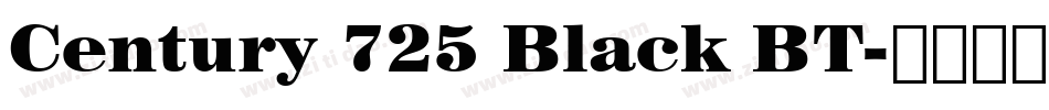 Century 725 Black BT字体转换
